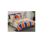 ملاءة سرير سوبر كينج من يونايتد كولورز أوف بينيتون رينبو 210 تي سي مع غطاءي وسادة رينبو