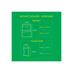 ملاءة سرير سوبر كينج من يونايتد كولورز أوف بينيتون رينبو 210 تي سي مع غطاءي وسادة رينبو