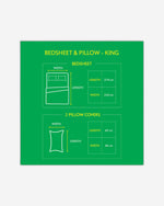 ملاءة سرير كينج من يونايتد كولورز أوف بينيتون كيدز 210 تي سي مع غطائي وسادة بلون لافندر