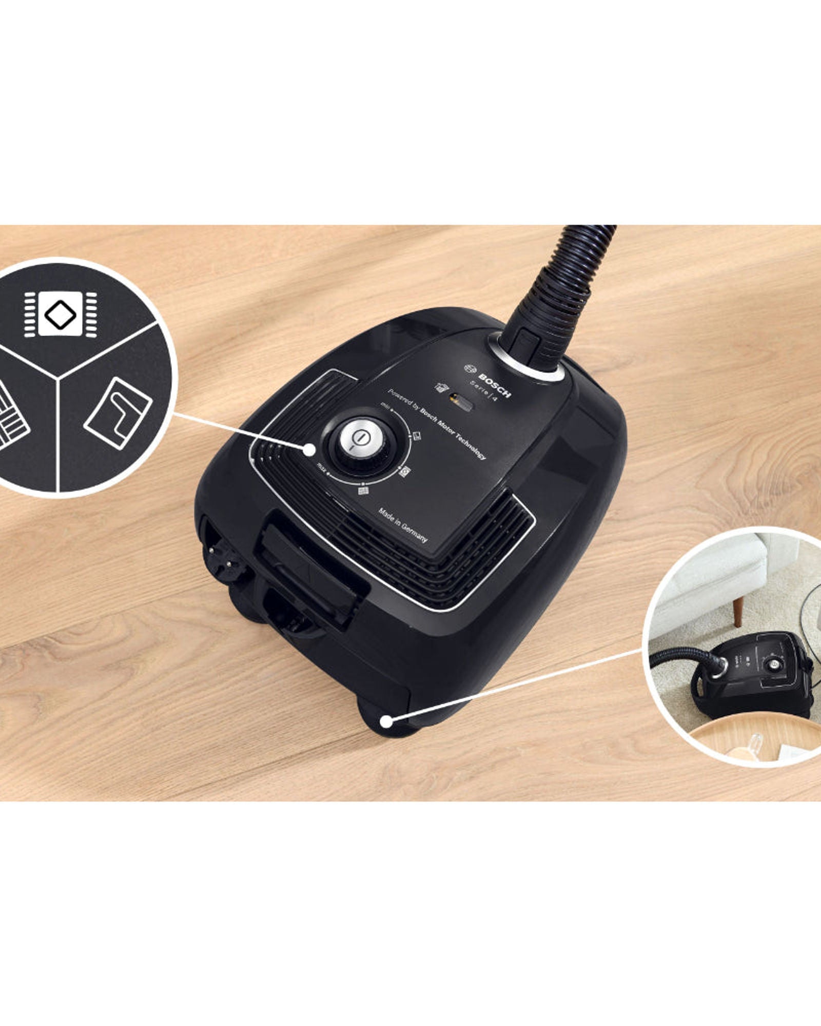 مكنسة كهربائية بوش سلسلة 4 ذات كيس