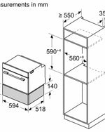 درج تدفئة مدمج من سلسلة بوش 8، مقاس 60 × 14 سم