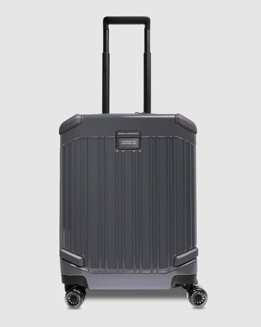 Piquadro Pop Cabin Trolley 4 Wheels In Polycarbonate Grey