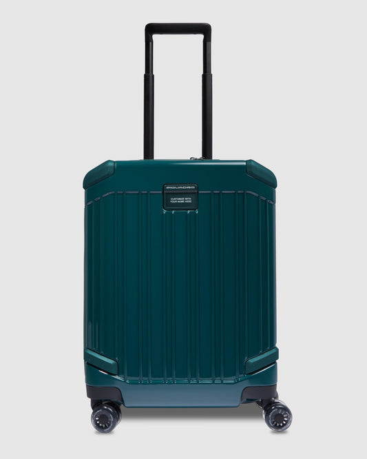 Piquadro Pop Cabin Trolley 4 Wheels In Polycarbonate Green
