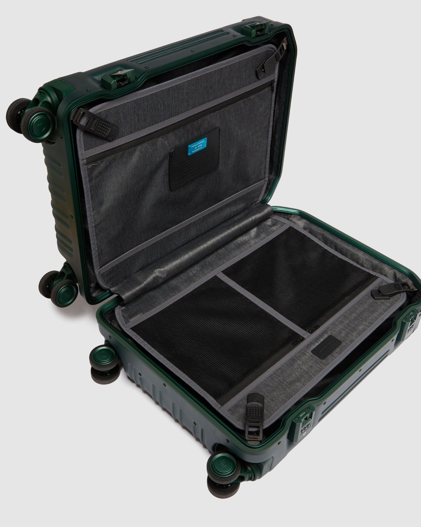 Piquadro 4 Wheel Cabin Suitcase Green
