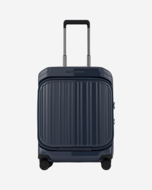 حقيبة بيكوادرو بي كيو لايت دوارة صلبة بحجم المقصورة مزودة بجهاز كمبيوتر وأزرق غير لامع