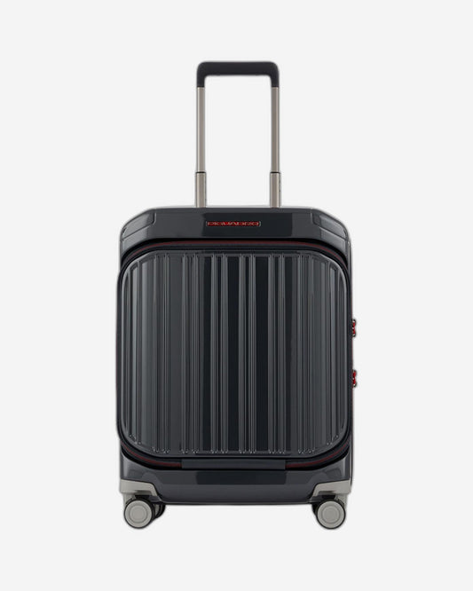 حقيبة بيكوادرو بي كيو-لايت دوارة صلبة بحجم المقصورة مزودة بجهاز كمبيوتر ورمادي-أحمر