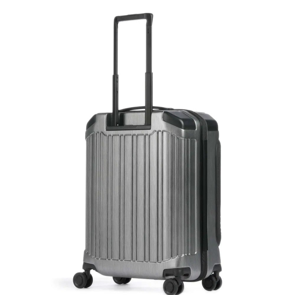 حقيبة بيكوادرو بي كيو إل بي صلبة قابلة للطي بحجم المقصورة مع حجرة للكمبيوتر والآيباد، لون رمادي-أسود