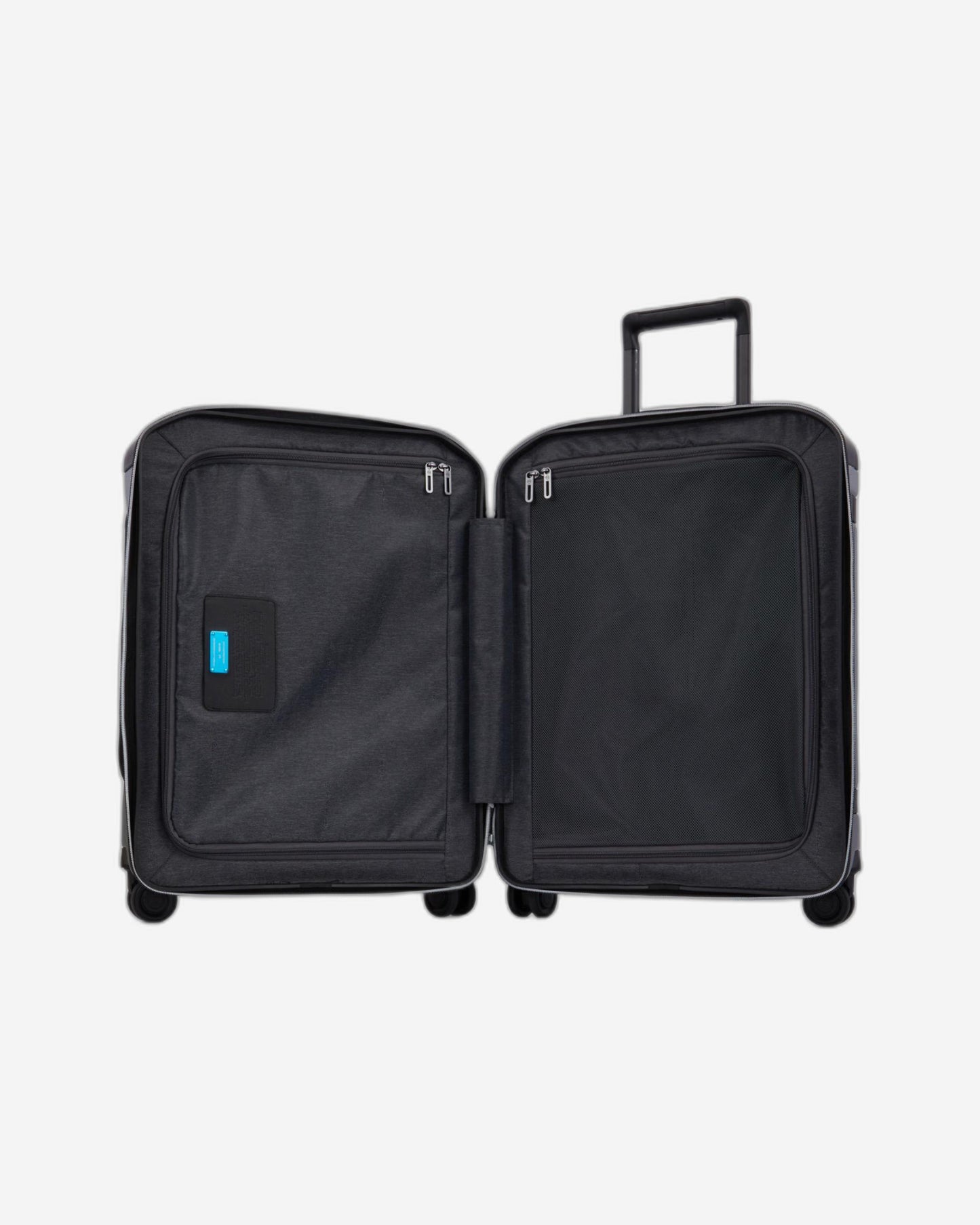 حقيبة بيكوادرو بي كيو إل بي صلبة قابلة للطي بحجم المقصورة مع حجرة للكمبيوتر والآيباد، لون رمادي-أسود