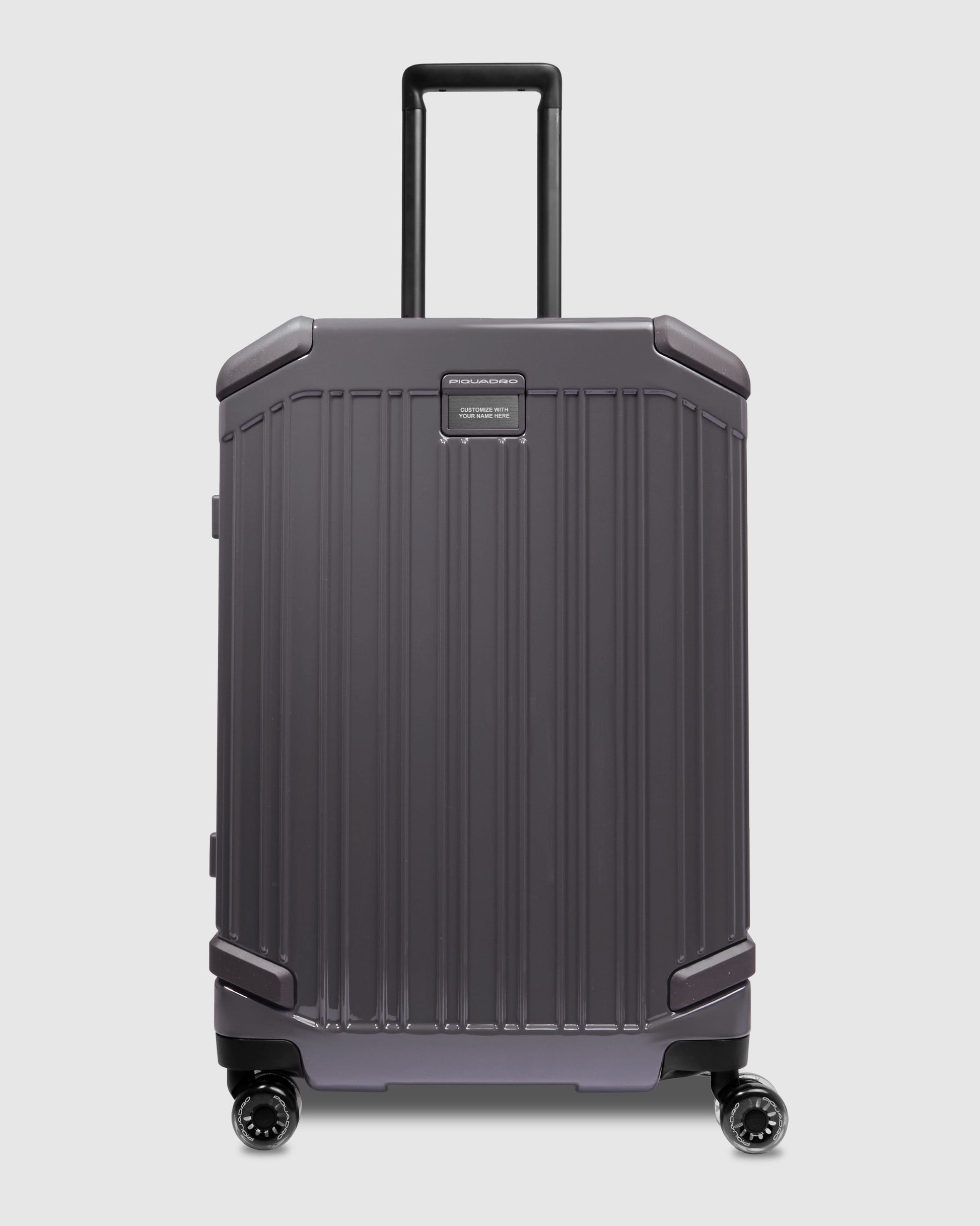 Piquadro Pop Medium Trolley 4 Wheels In Polycarbonate Grey