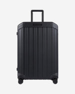 Piquadro Pqlm - دوارة صلبة متوسطة الحجم باللون الأسود غير اللامع