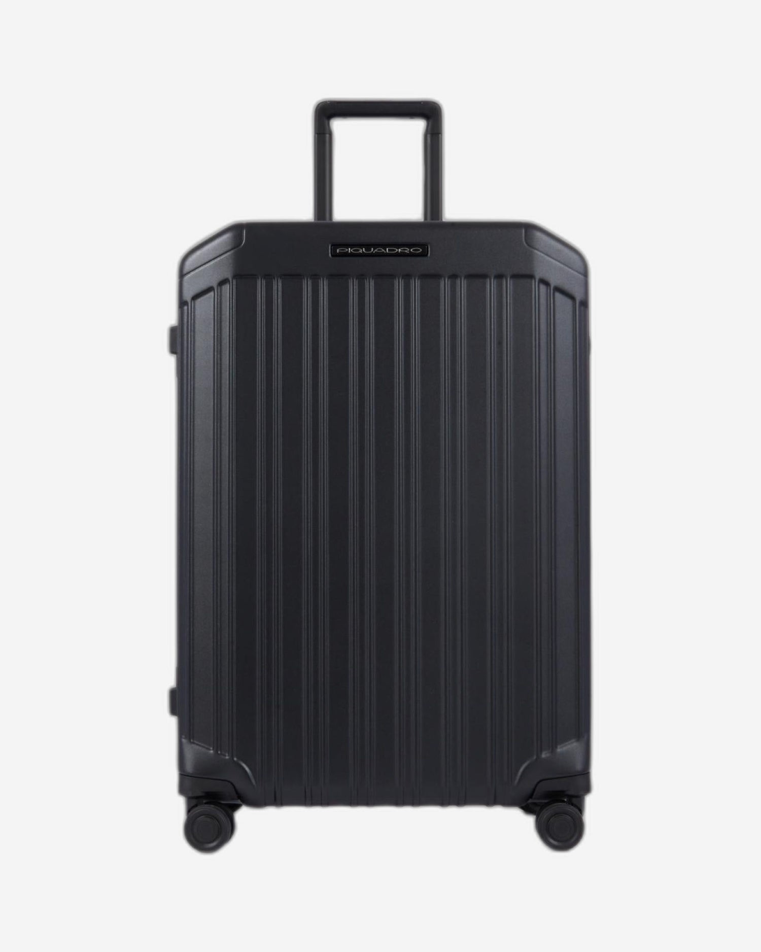 Piquadro Pqlm - دوارة صلبة متوسطة الحجم باللون الأسود غير اللامع