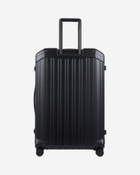 Piquadro Pqlm - دوارة صلبة كبيرة الحجم باللون الأسود غير اللامع