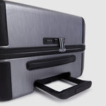 حقيبة بيكوادرو بي كيو إل بي كبيرة الحجم مع حواف جلدية - رمادي-أسود