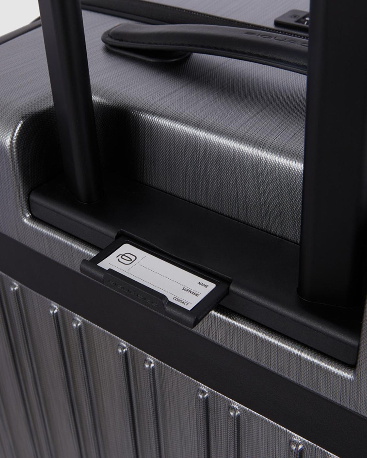 حقيبة بيكوادرو بي كيو إل بي كبيرة الحجم مع حواف جلدية - رمادي-أسود