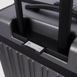 حقيبة بيكوادرو بي كيو إل بي كبيرة الحجم مع حواف جلدية - رمادي-أسود