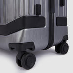 حقيبة بيكوادرو بي كيو إل بي كبيرة الحجم مع حواف جلدية - رمادي-أسود