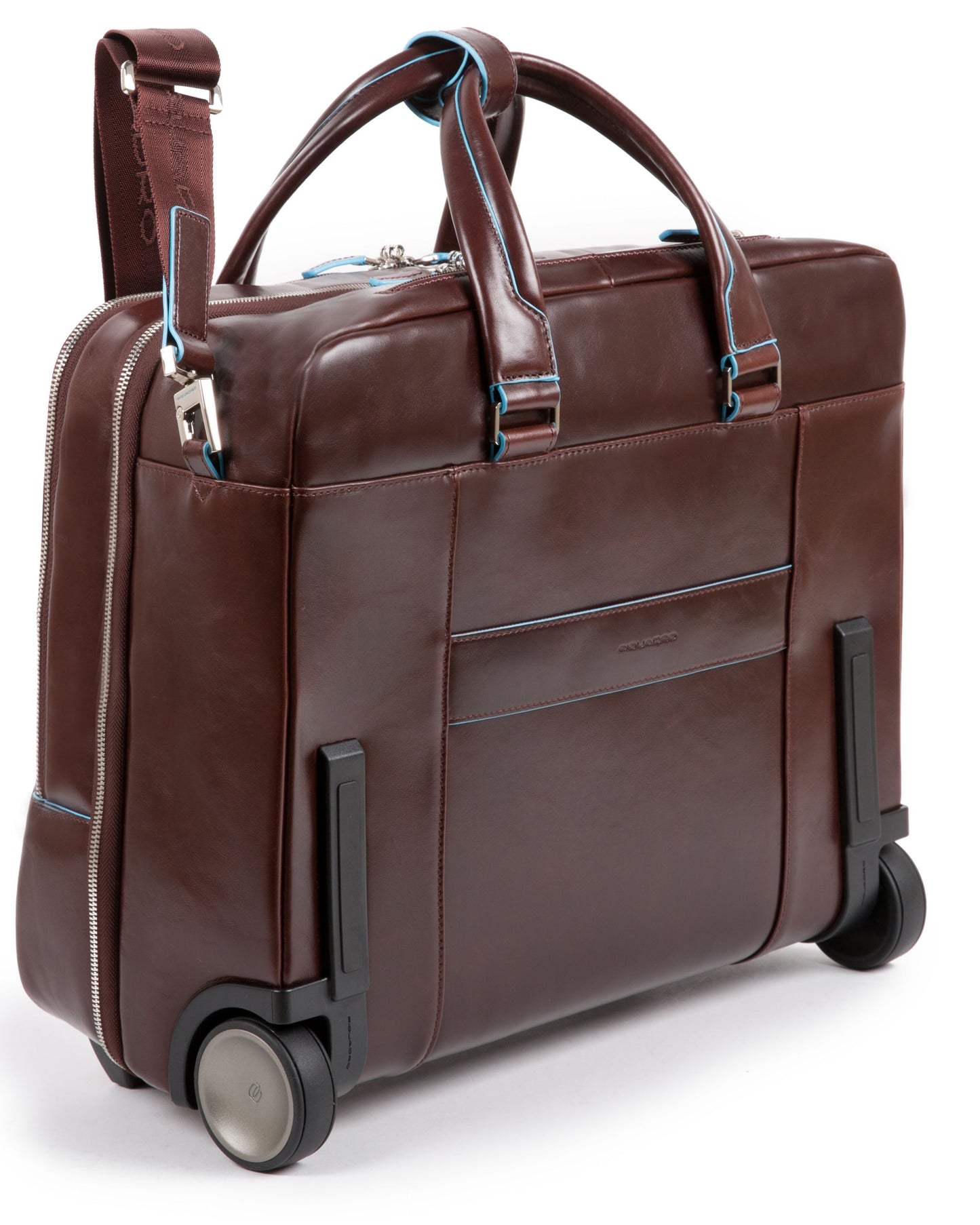 Piquadro TSA Lock Wheeled Computer Briefcase Black