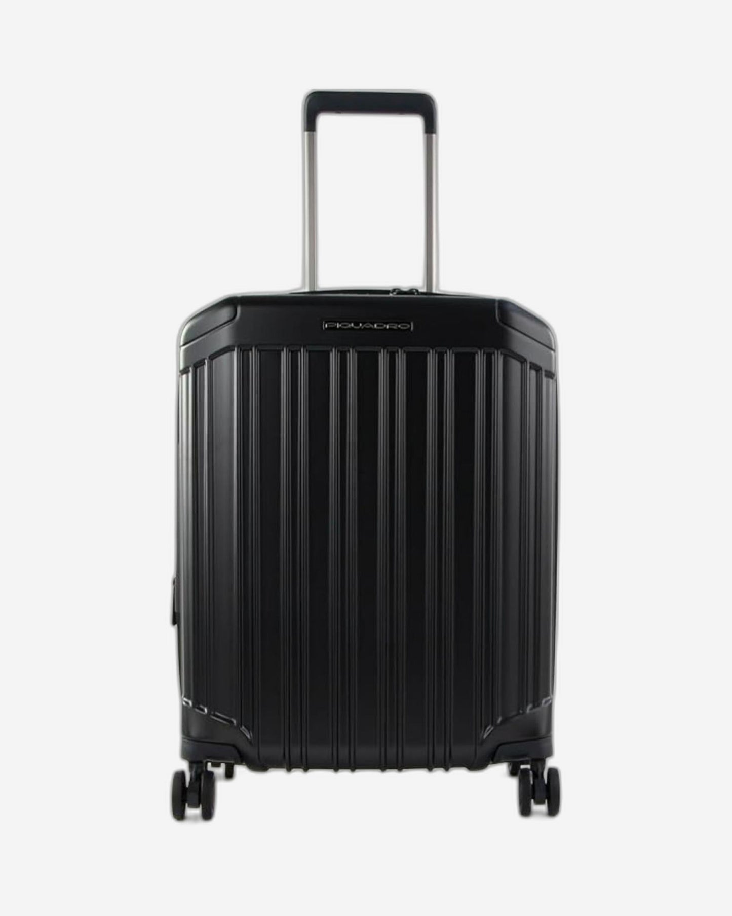 حقيبة Piquadro Pq-Light ذات حجم المقصورة القابل للتوسيع ذات الجوانب الصلبة باللون الأسود غير اللامع