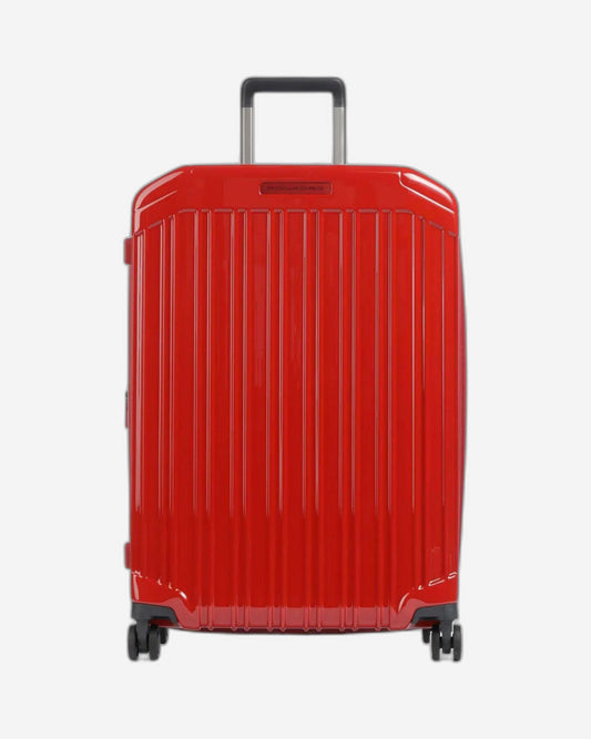 عربة بيكوادرو بي كيو لايت متوسطة الحجم قابلة للتمدد بأربع عجلات باللون الأحمر البولي كربونات