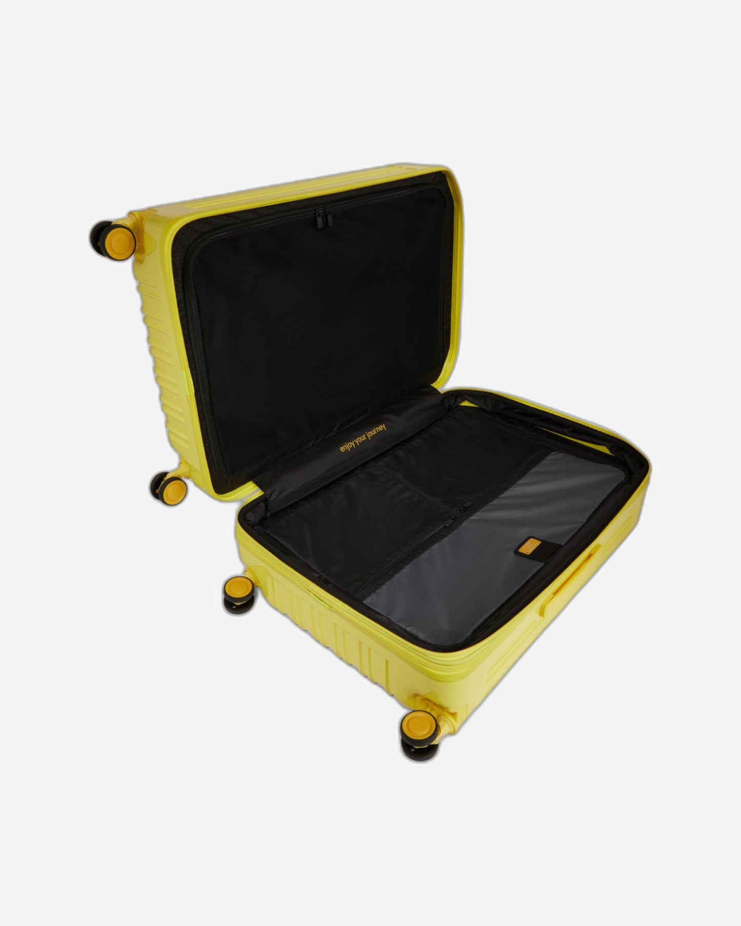 عربة بيكوادرو بي كيو لايت متوسطة الحجم قابلة للتمدد بأربع عجلات، لون أصفر من البولي كربونات