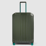 عربة بيكوادرو بي كيو خفيفة الوزن قابلة للتمدد متوسطة الحجم بأربع عجلات باللون الأخضر البولي كربونات