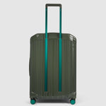 عربة بيكوادرو بي كيو خفيفة الوزن قابلة للتمدد متوسطة الحجم بأربع عجلات باللون الأخضر البولي كربونات