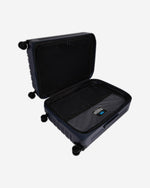 عربة بيكوادرو بي كيو لايت متوسطة الحجم قابلة للتمدد بأربع عجلات من البولي كربونات باللون الأزرق غير اللامع