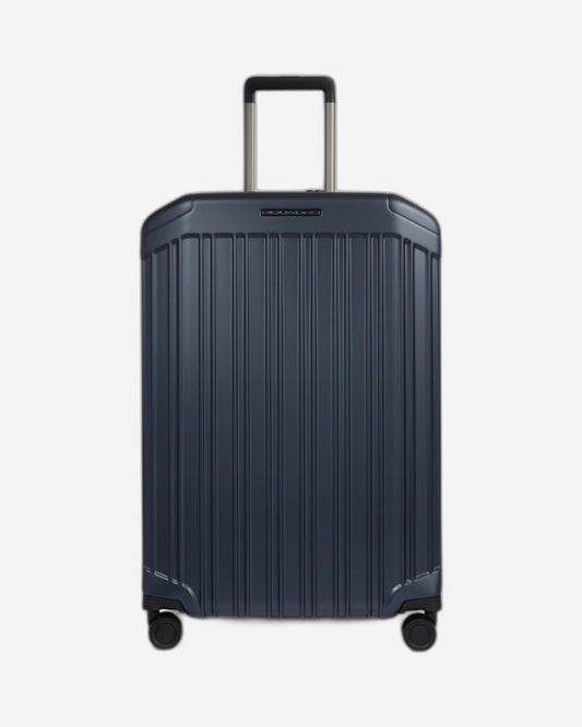 عربة بيكوادرو بي كيو لايت كبيرة الحجم قابلة للتمدد بأربع عجلات من البولي كربونات باللون الأزرق غير اللامع