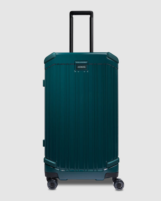 Piquadro Pop Trunk 4 Wheels In Polycarbonate Green