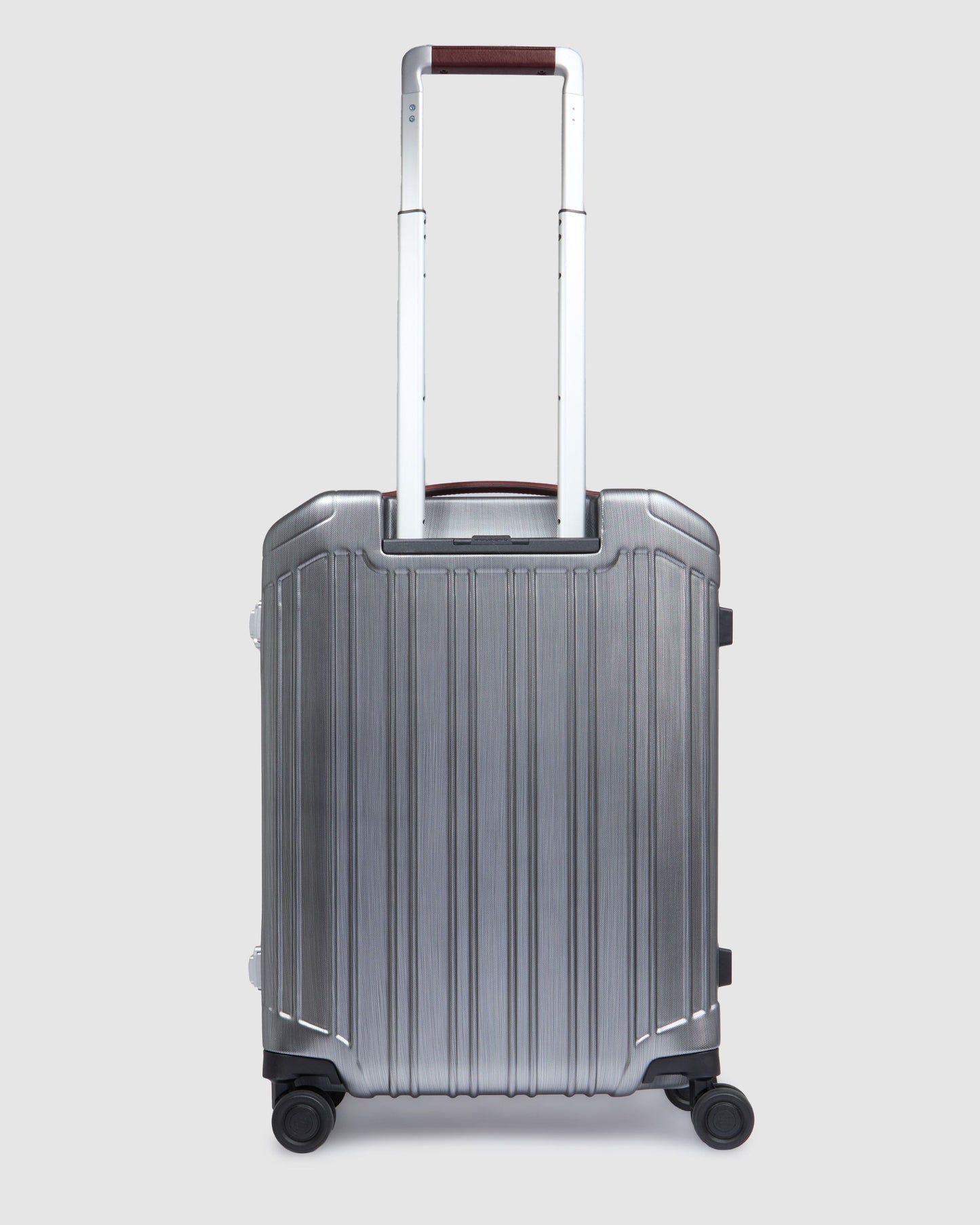 Piquadro 4 Wheel Cabin Suitcase With Shock Absorbing Front Black-Tobacco