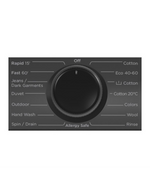 غسالة ملابس بلاك آند ديكر، تحميل أمامي سعة 9 كجم، محرك عاكس، 1200 دورة في الدقيقة، 15 برنامجًا