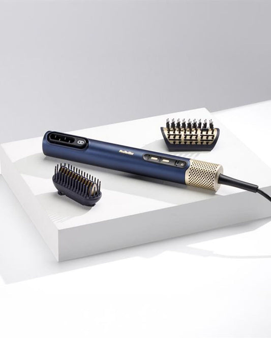 مجفف شعر بيبي ليس إير واند ٣ في ١ | مكواة فرد وفرشاة هواء ساخن بتقنية الأيونات ومحرك رقمي عالي السرعة | يتضمن ٣ ملحقات | لا يسبب ضررًا حراريًا - (AS6550SDE)
