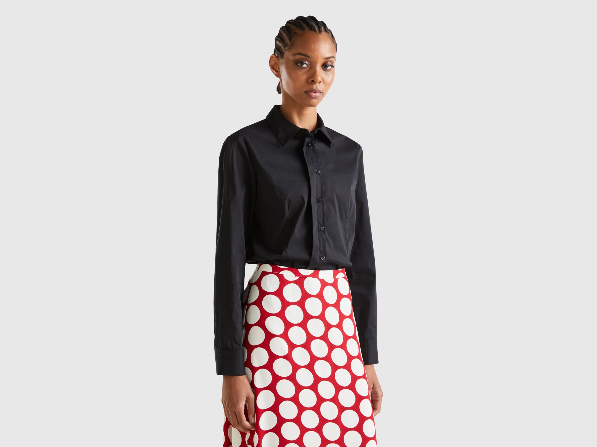 قميص من مزيج القطن المطاطي