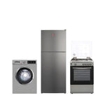 ثلاجة هوفر ذات باب علوي سعة ٢٦٠ لترًا + موقد غاز ٦٠×٦٠ سم + غسالة ملابس سعة ٦ كجم