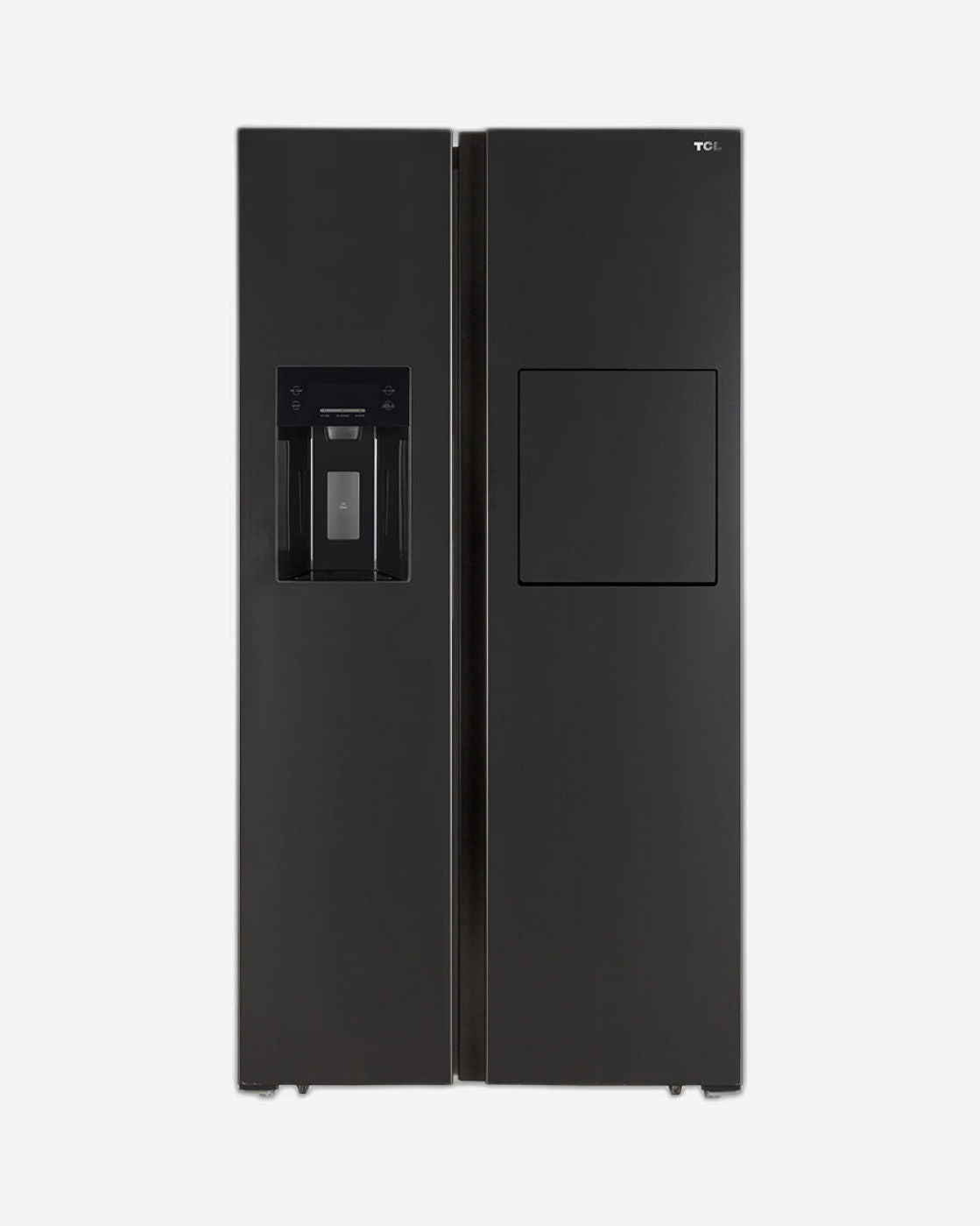 ثلاجة TCL جنبًا إلى جنب مع عاكس وصانع ثلج وميني بار من الفولاذ المقاوم للصدأ سعة 775 لترًا