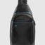 Piquadro Blue Square iPad Sling Bag Black
