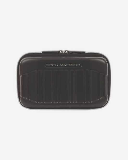 حقيبة بيكوادرو الشخصية ذات التصميم المتقاطع باللون الأسود غير اللامع