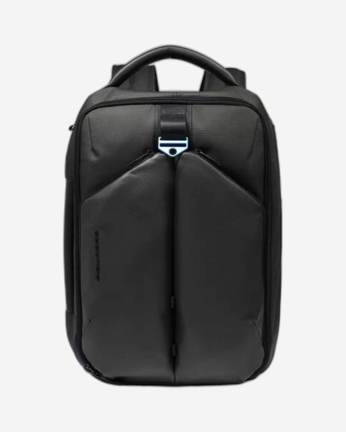 Piquadro S137 حقيبة ظهر جلد وقماش أسود