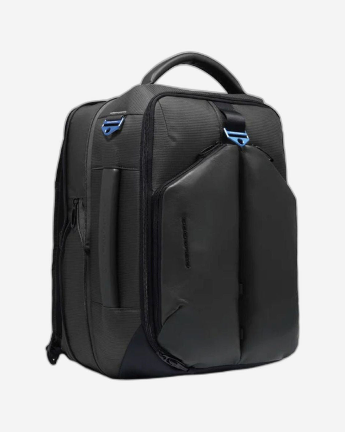 Piquadro S137 حقيبة ظهر جلد وقماش أسود