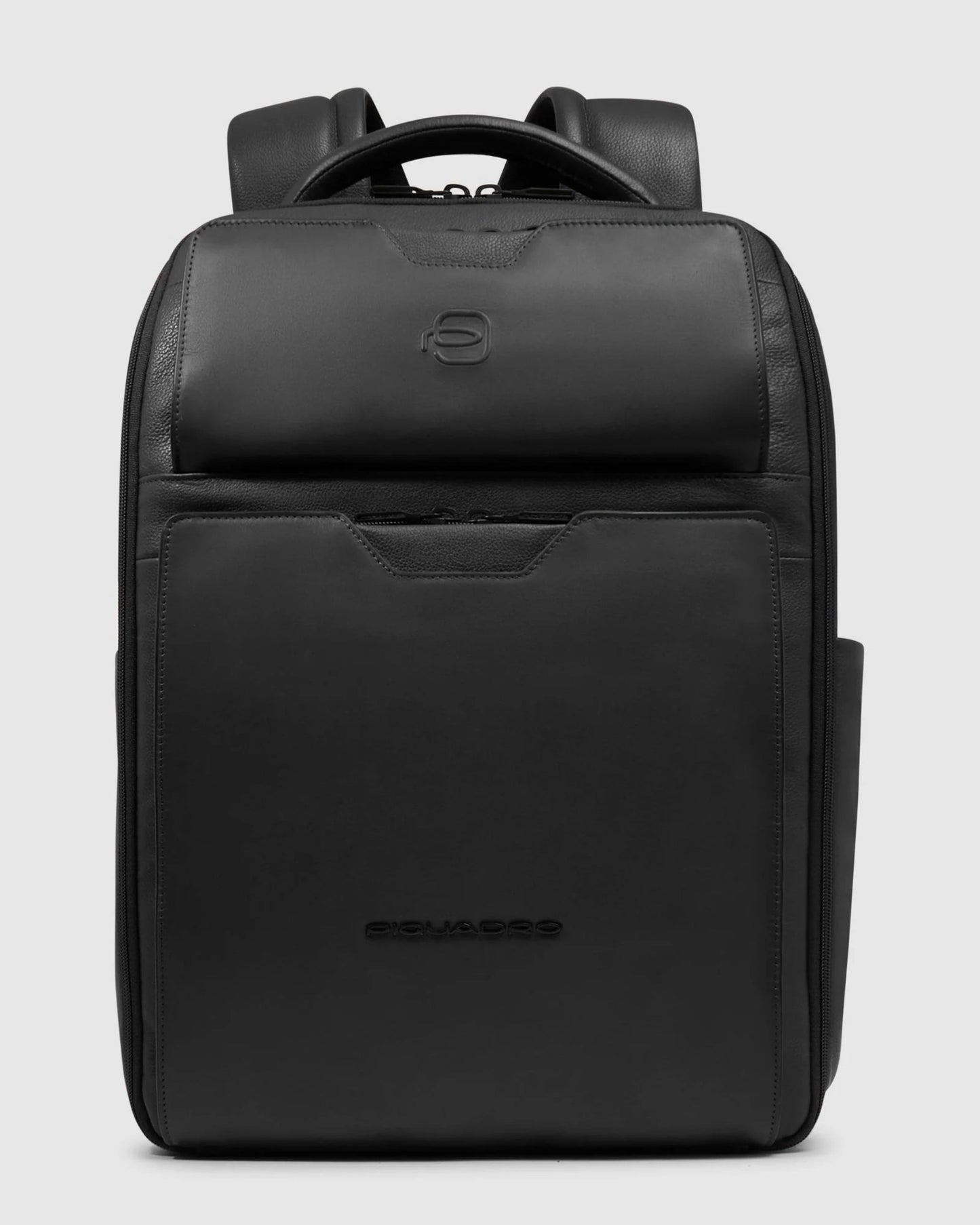 S142 AEL TRAVEL BACKPACK IN LEATHER FOR LAPTOP AND IPAD BLACK