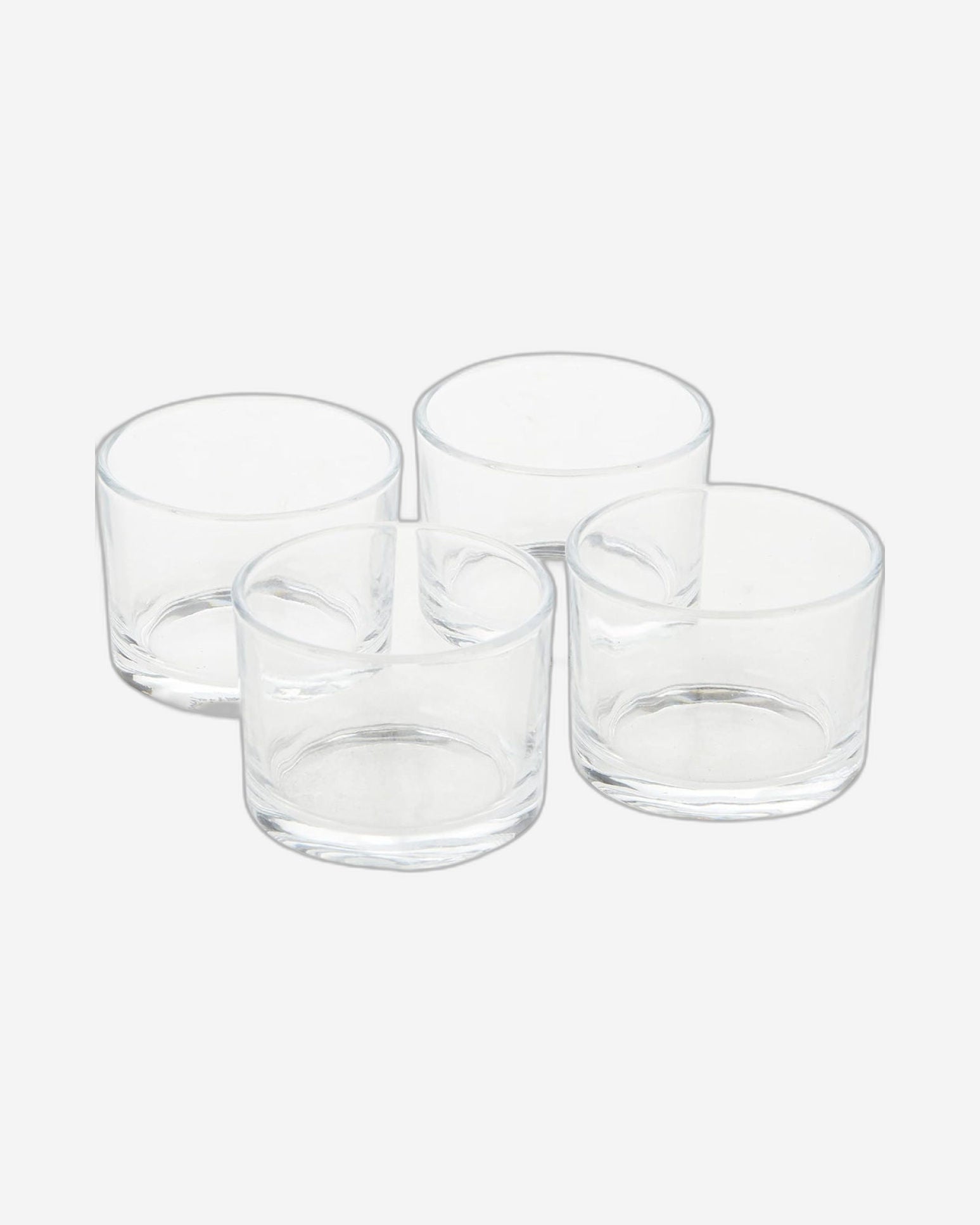 مجموعة تقديم دائرية من الأردواز من كوزين آرت مع 4 أوعية زجاجية