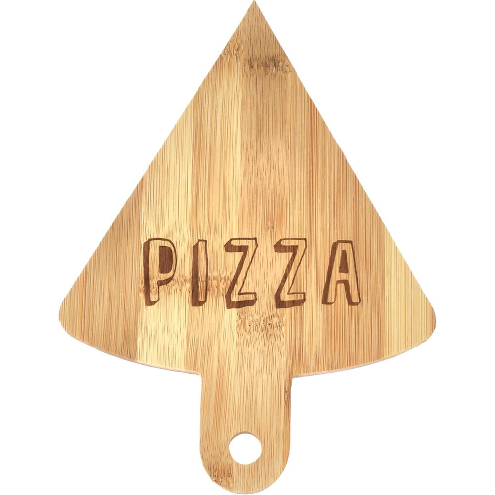 لوح تقطيع بيتزا من الخيزران من كويزين آرت، مجموعة من 6 قطع بمقبض، حجر بيتزا منزلي للشواء والفرن مع لوح بيتزا من الخيزران