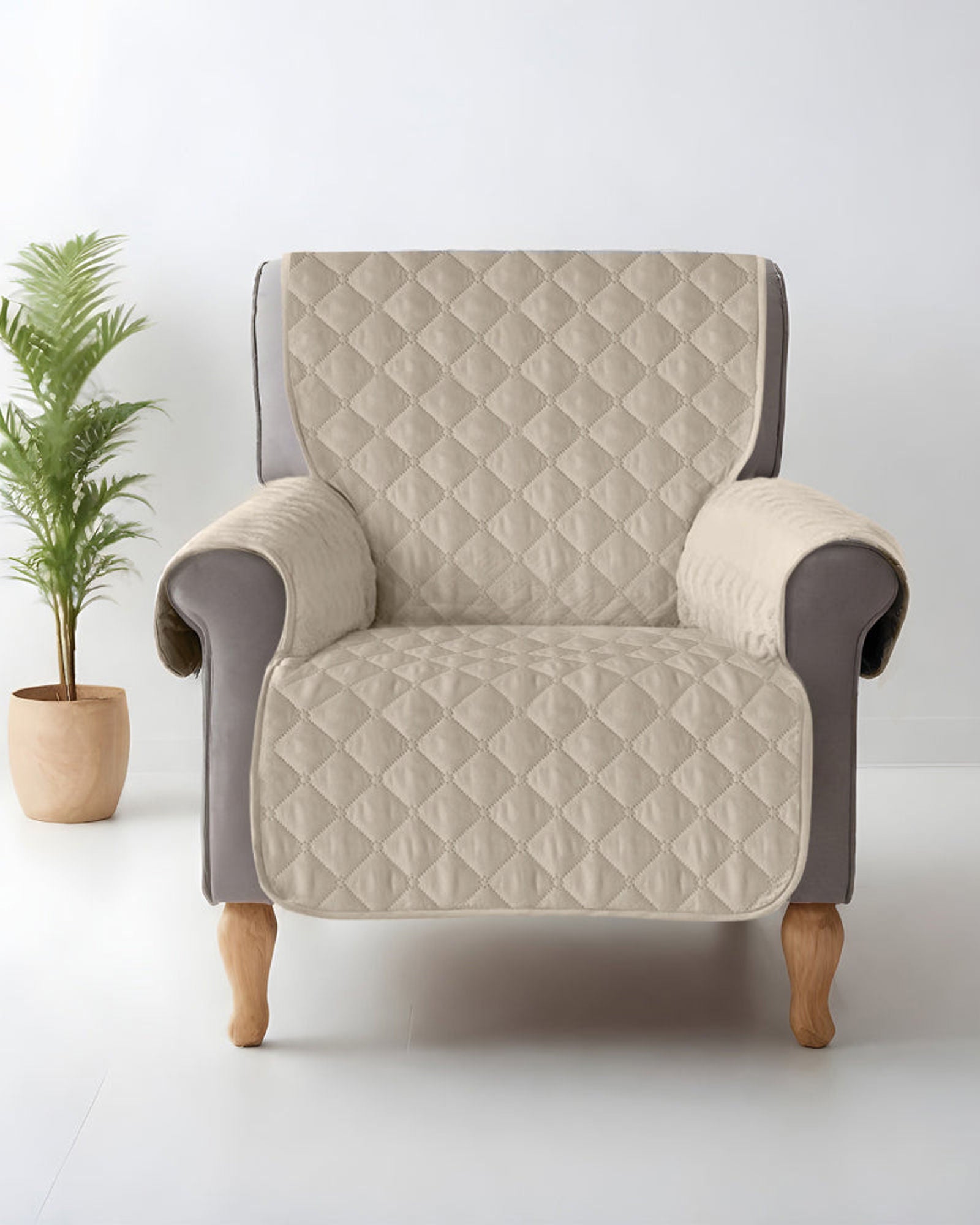 واقي أريكة مبطن بريميوم من القطن المنزلي بمقعد واحد