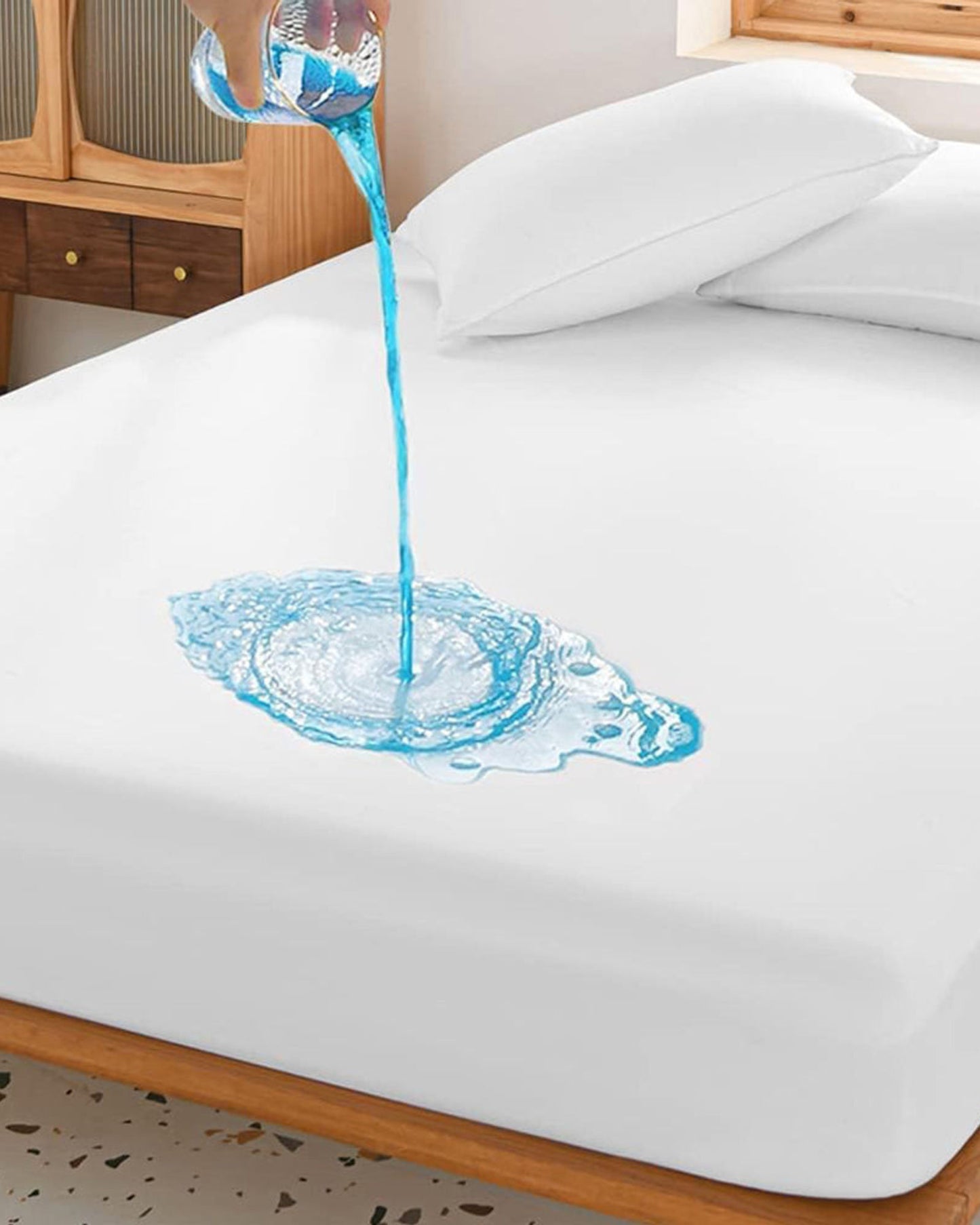 واقي مرتبة قطني منزلي من الصوف المرجاني