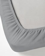 طقم ملاءات قطنية منزلية مكون من 3 قطع مع غطاء وسادة - فضي