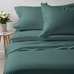 طقم غطاء لحاف قطني فاخر مخطط من 6 قطع من Cotton Home مقاس 220×240 سم