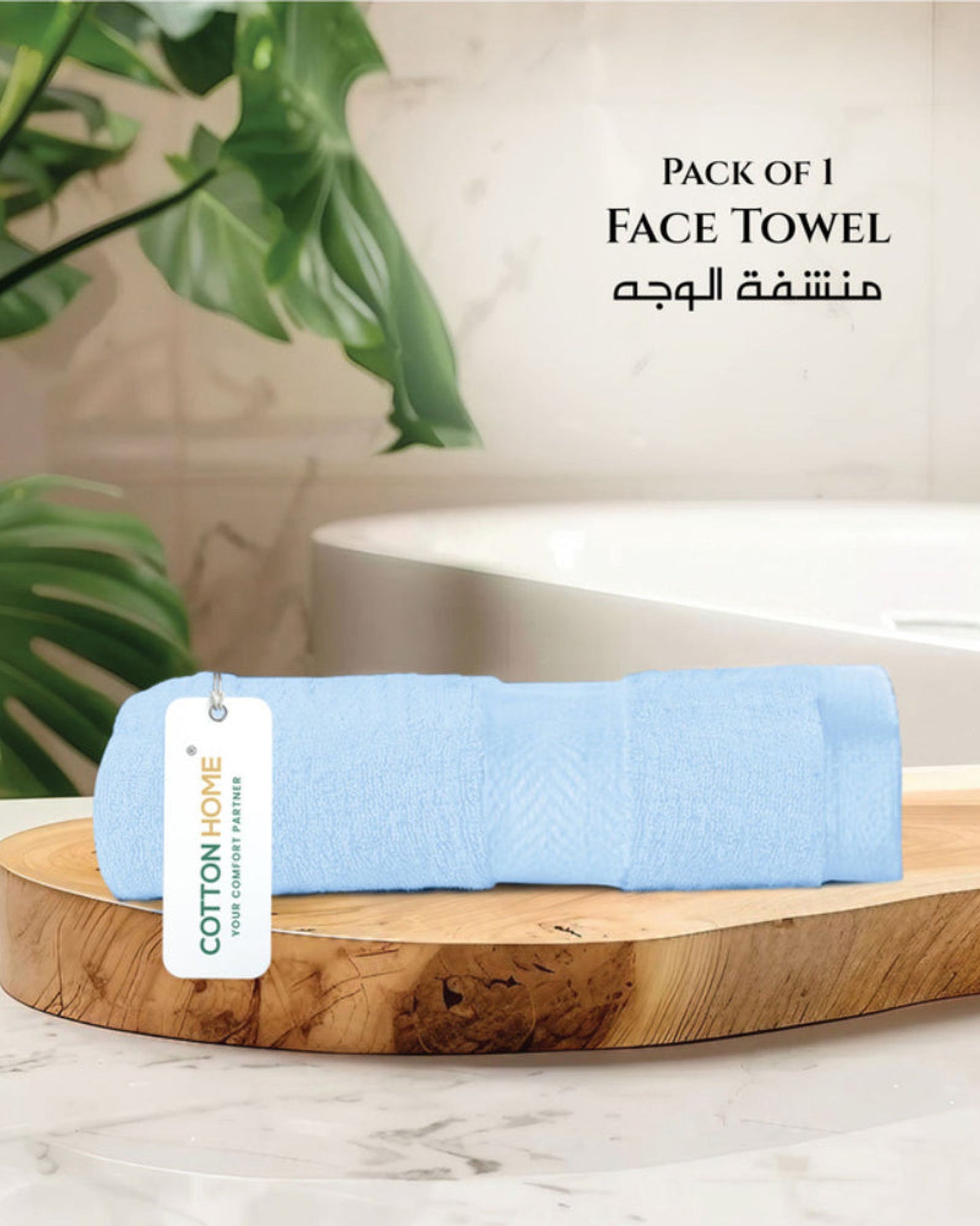 منشفة قطنية فاخرة من كوتون هوم، مقاس 30×30 سم، منشفة وجه، 600 غرام/متر مربع، سريعة الجفاف ومتينة