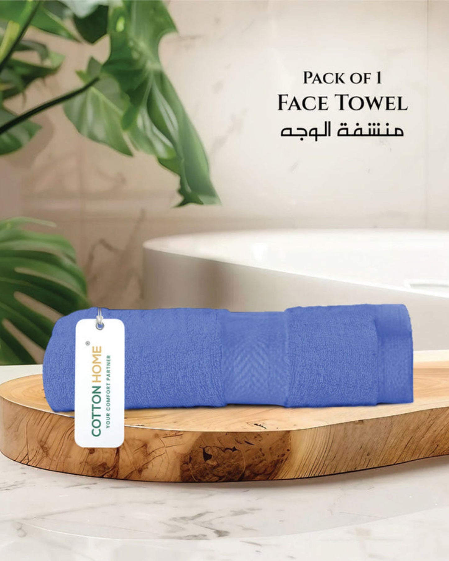 منشفة قطنية فاخرة من كوتون هوم، مقاس 30×30 سم، منشفة وجه، 600 غرام/متر مربع، سريعة الجفاف ومتينة