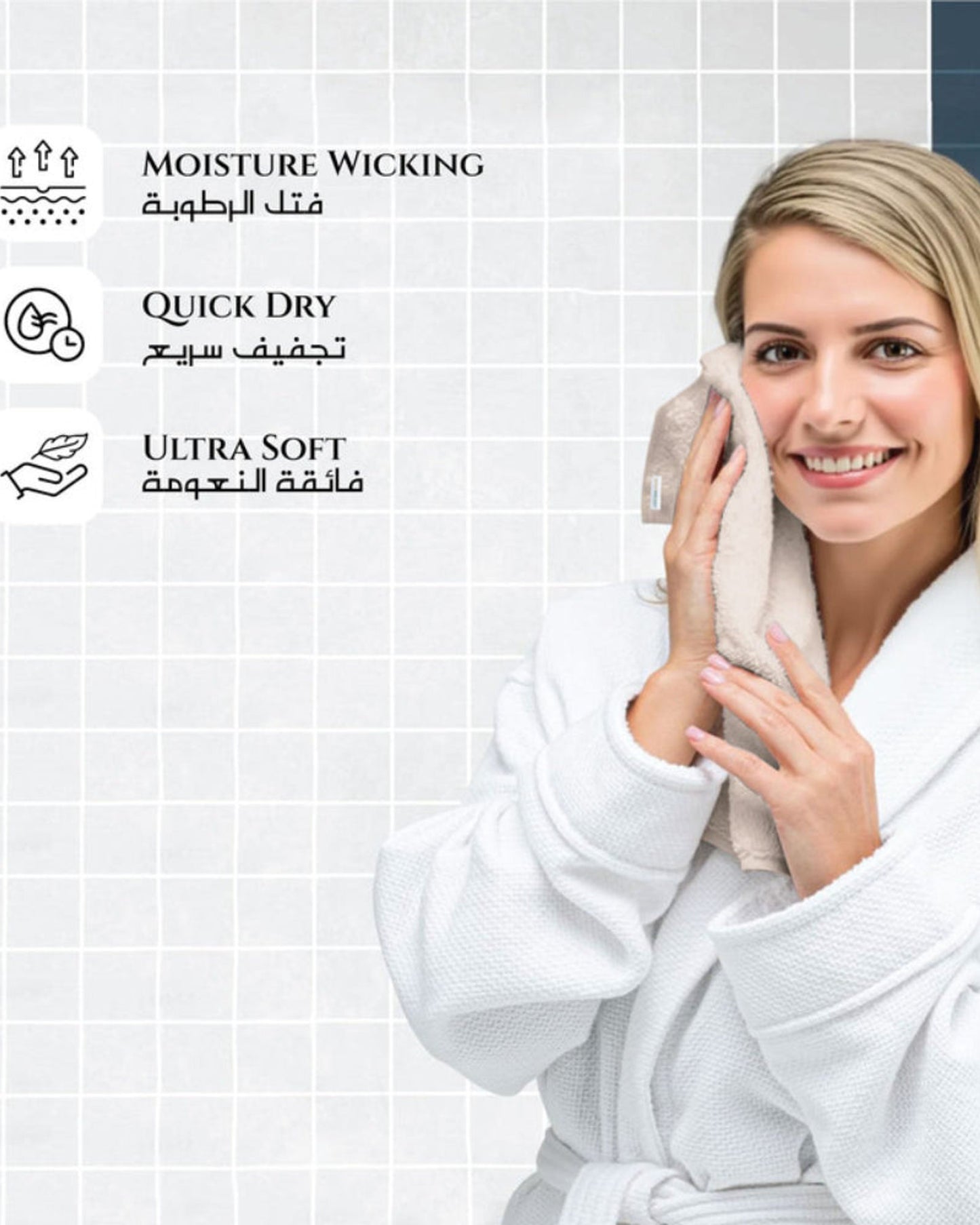 منشفة قطنية فاخرة من كوتون هوم، مقاس 30×30 سم، منشفة وجه، 600 غرام/متر مربع، سريعة الجفاف ومتينة