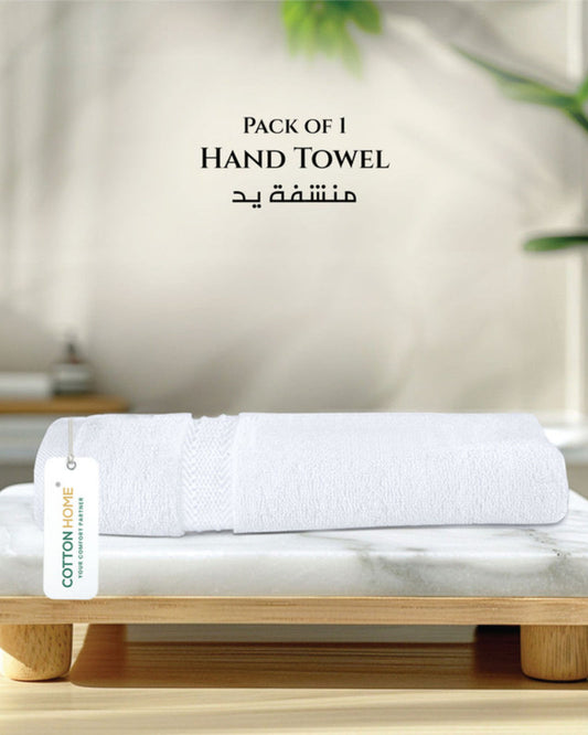 منشفة قطنية فاخرة من كوتون هوم، مقاس 40×70 سم، سريعة الجفاف ومتينة، وزنها 600 غرام/متر مربع